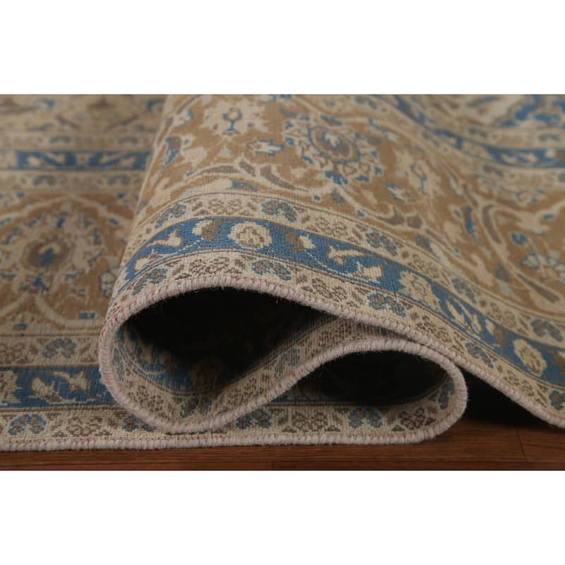 Traditional Kashan Persian Vintage Area Rug Hand-knotted Wool Carpet - 9'7" x 12'6"