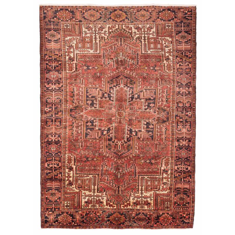 ECARPETGALLERY Hand-knotted Sarabi Dark Red Wool Rug - 8'2 x 11'9