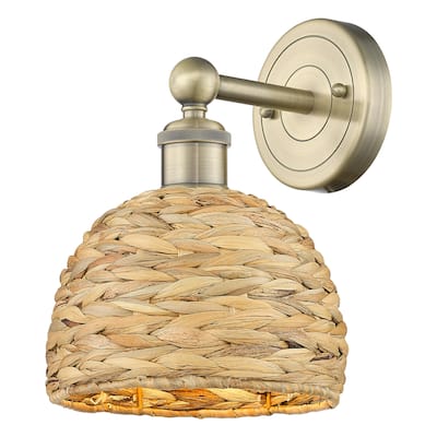 Innovations Lighting 616-1W-11-8 Woven Rattan Sconce Woven Rattan 11"