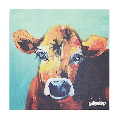 Canvas Wall Decor with Cow Image