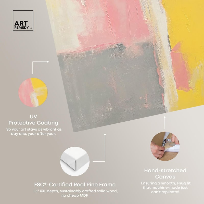 Blush and Sunshine Canvas by Art Remedy, Gallery Wrapped