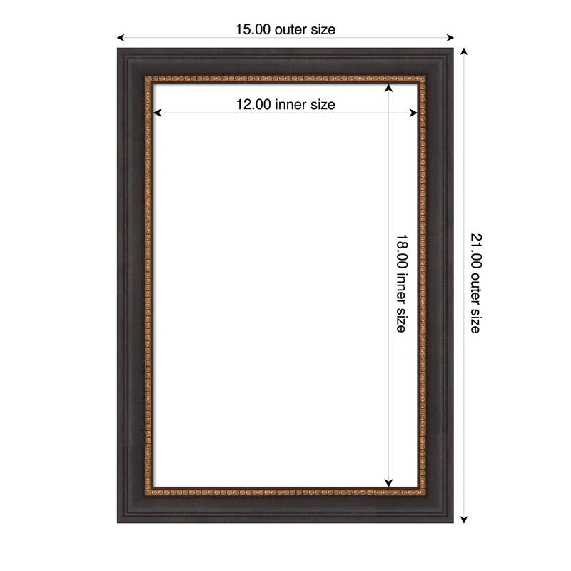 Amanti Art Ashton Black Framed Dry Erase Magnetic Board - 15 x 21 in