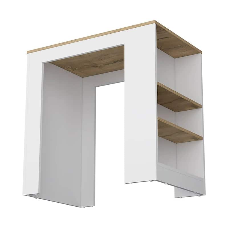 Wooden Kitchen Island with Storage Base