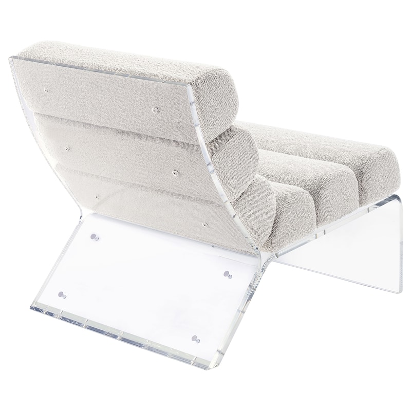 Serreta Boucle Upholstered Armless Acrylic Chair