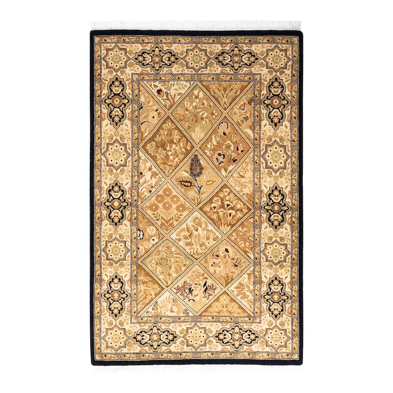 Overton Hand Knotted Wool Traditional Oriental Brown Runner - Bronze - Runner