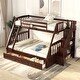 preview thumbnail 1 of 8, Twin Over Full Bunk Bed with 3 Drawers and Storage Staircase, Convertible to 2 beds,Wooden Bed Frame