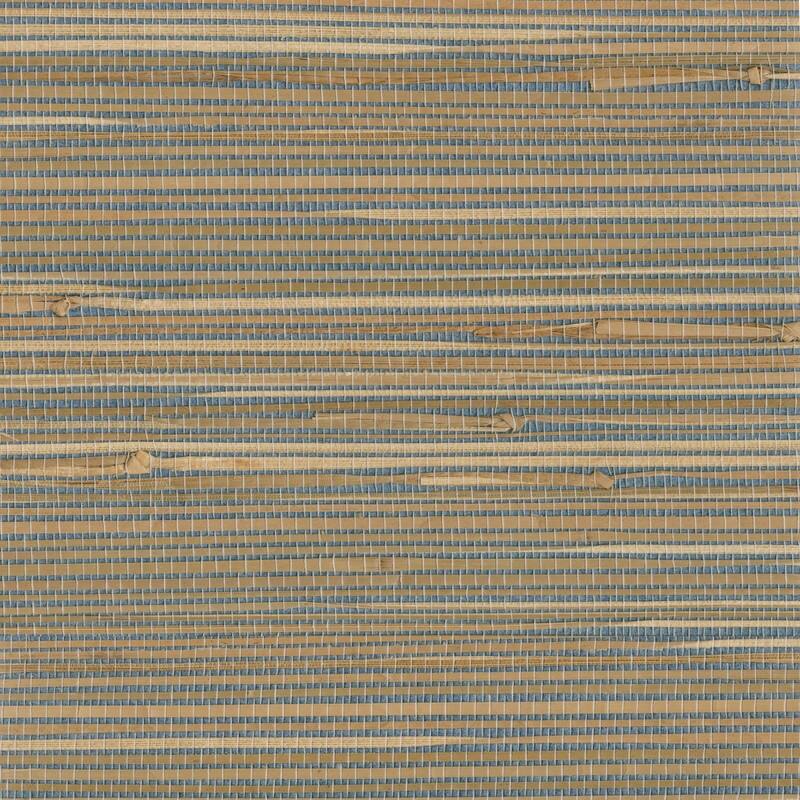 Advantage Jissai Mariner Blue Grasscloth Wallpaper - 36in x 288in x 8.025in