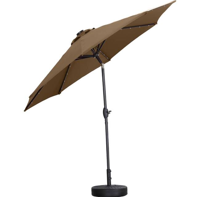 Ainfox 10ft Patio Umbrella with Lights Outdoor Solar Umbrella