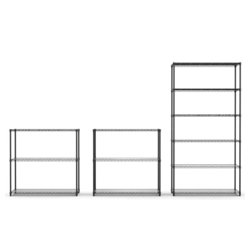 2 Pack 3 Tier NSF metal shelving with lining