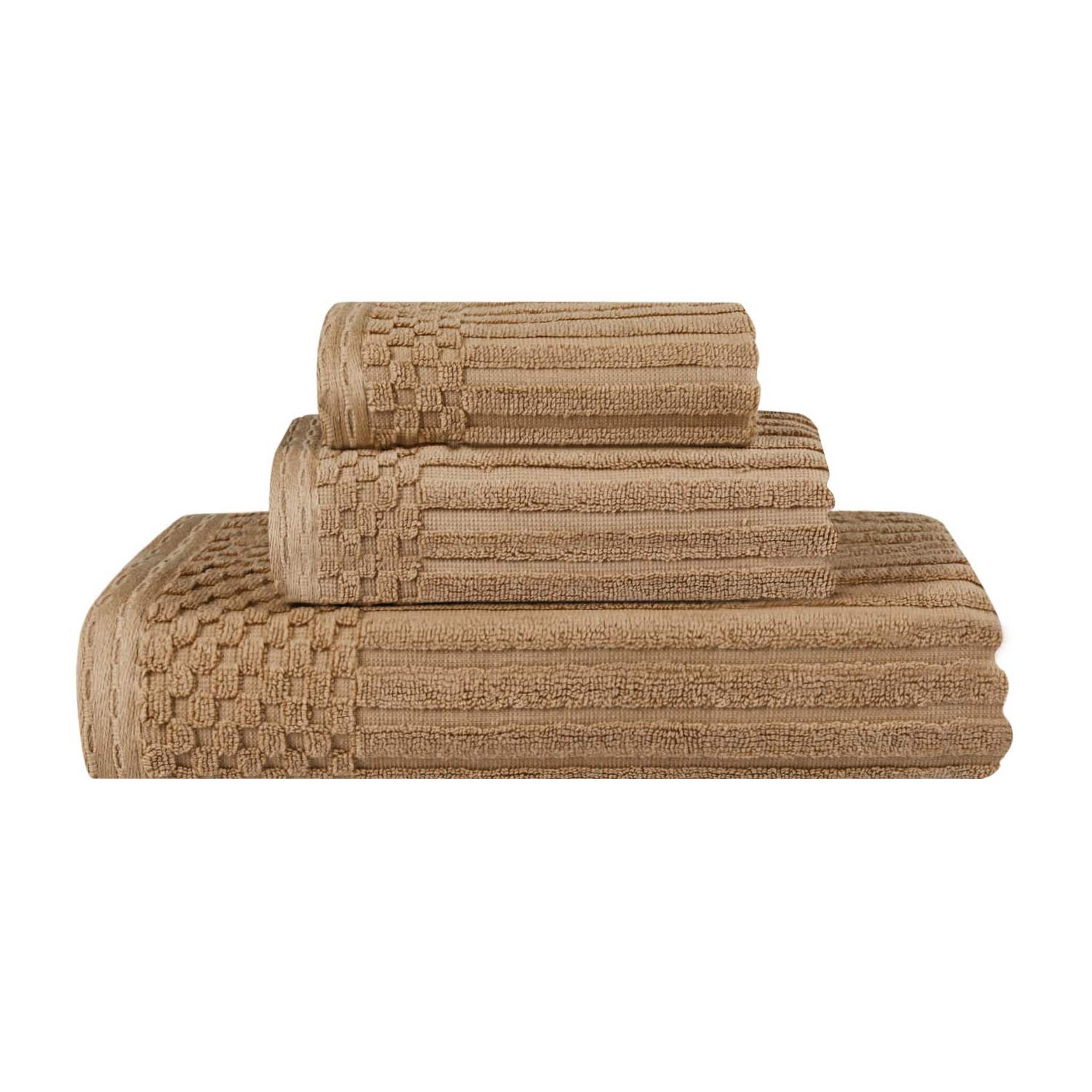 Superior Soho 3-Piece Ribbed Cotton Towel Set in Assorted Colors  -image
