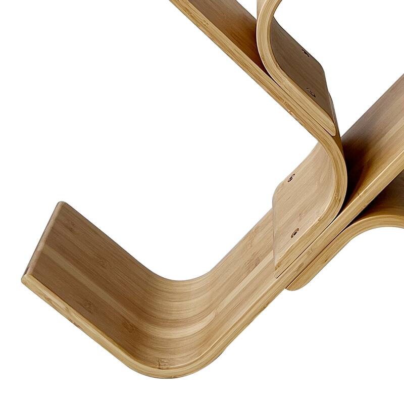 Furniture of America Asher Contemporary Natural Bamboo 6-Tier Curved Design Tree Bookshelf
