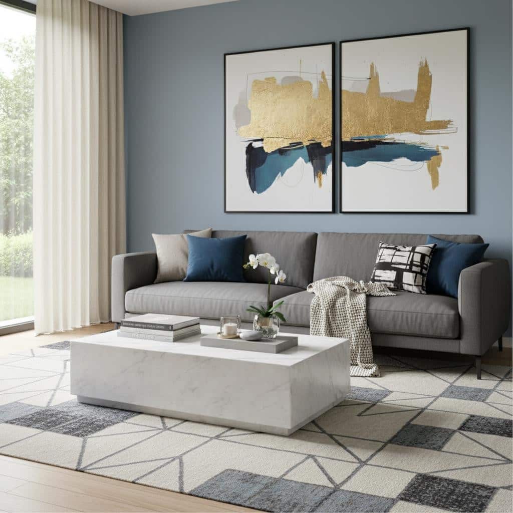 HomeRoots 55" White Genuine Marble Block Coffee Table - 55.00 in. x 15.00 in. x 32.00 in.