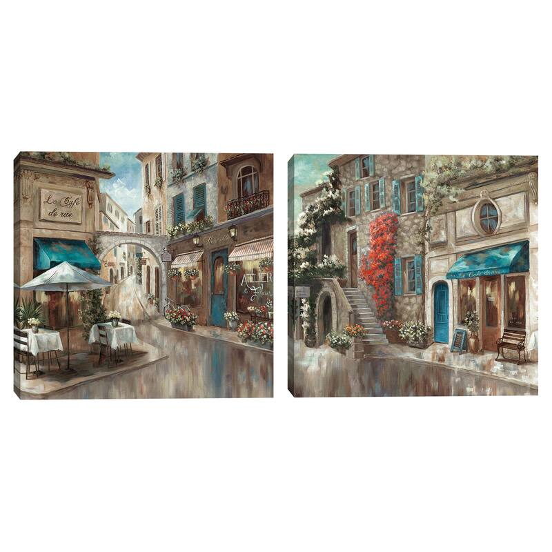 Provence Café I & II by Nan Set of 2 Canvas Art Prints