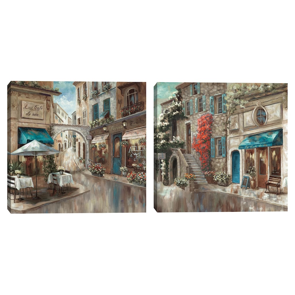 Provence Café I & II by Nan Set of 2 Canvas Art Prints