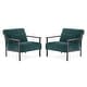 preview thumbnail 41 of 46, MCombo set of 2 Modern Accent, Ergonomics Lounge Chair for Living Room, Chenille, HQ417