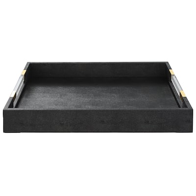 Uttermost Wessex Shagreen Tray - 19 W x 2.625 H x 13.875 D (inches)