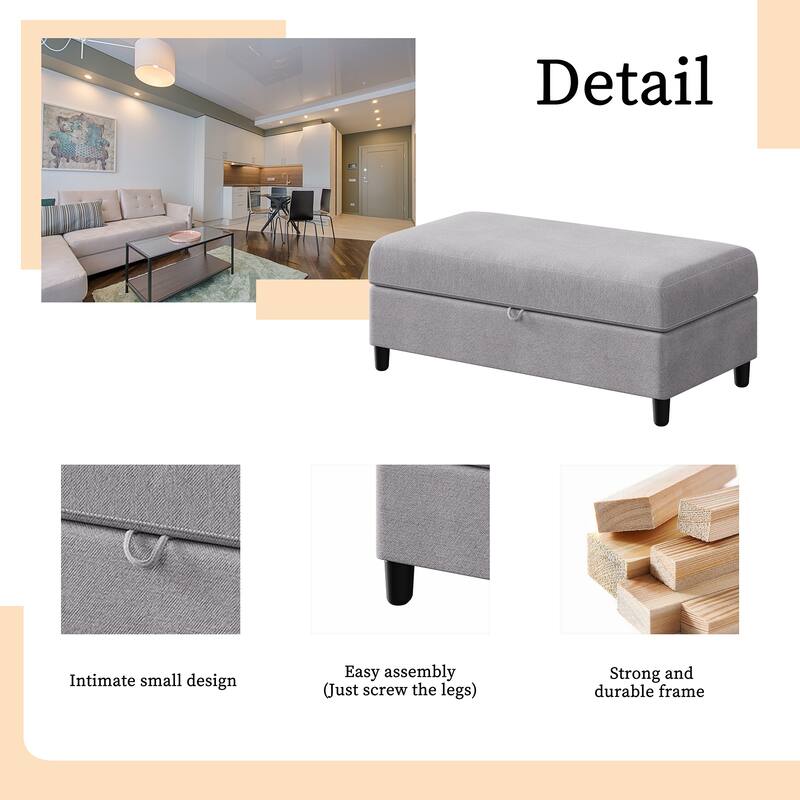 Futzca Modern L-shaped Convertible Sectional Sofa w/ Reversible Chaise