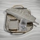 preview thumbnail 2 of 0, Halmstad Aluminum Tray with Rattan Wrapped Handles