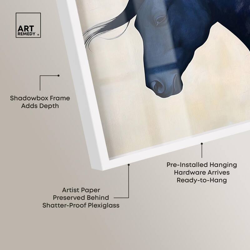 Blue Horse I Shadowbox by Art Remedy