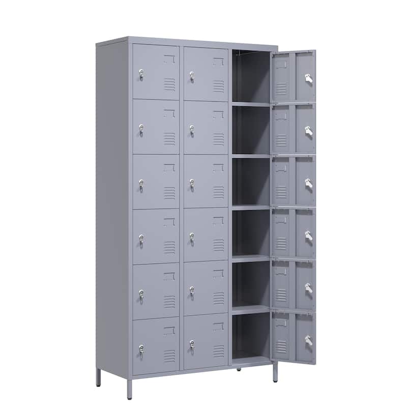 18 Door 72"H Metal Lockers With Lock