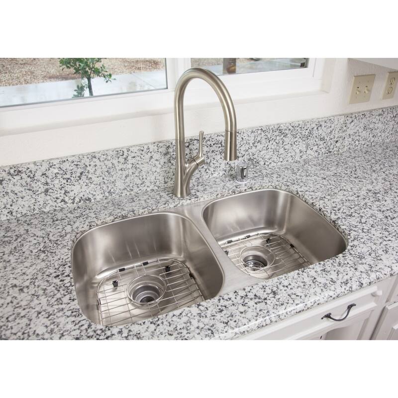 Miseno MSS3218C5050 32" Undermount Double Basin Stainless Steel