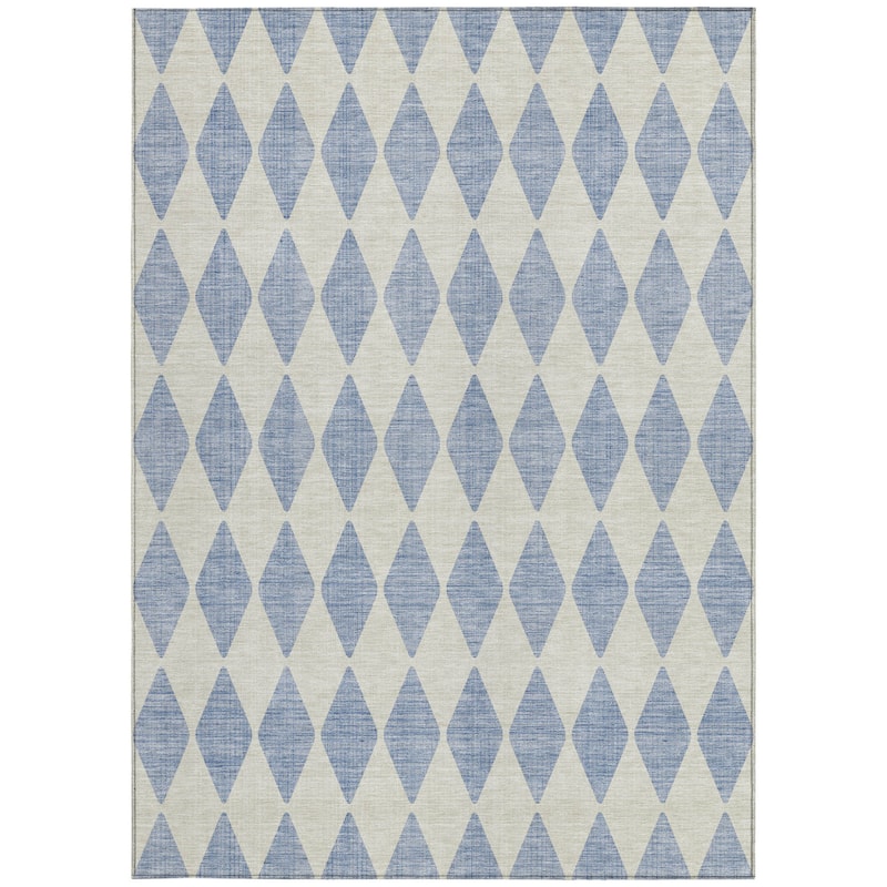 HomeRoots Geometric Transitional Rectangle Outdoor Rug