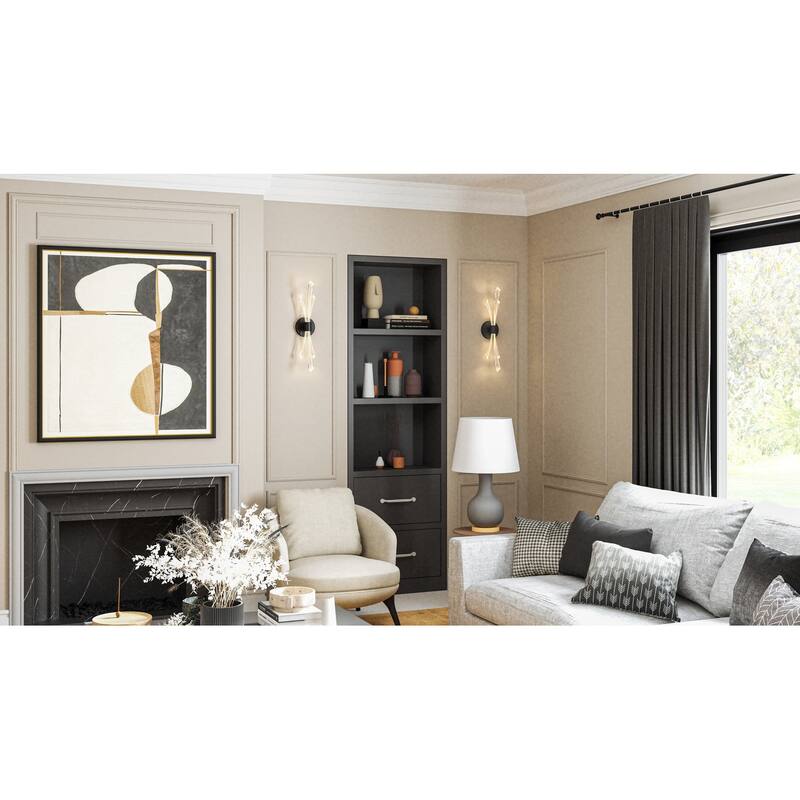 Cecily Integrated LED Matte Black Wall Sconce