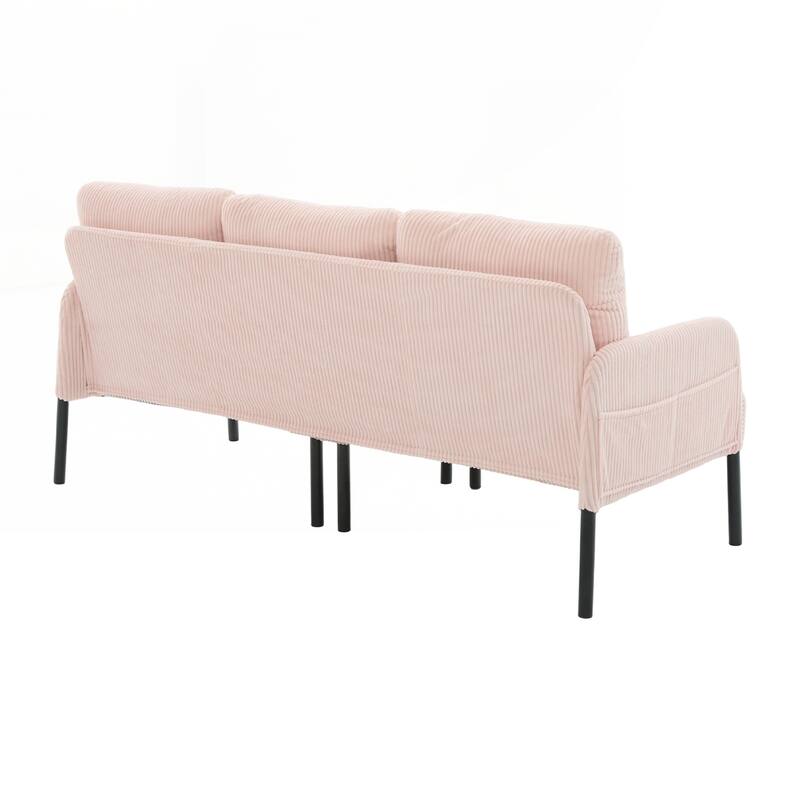 Oversized Loveseat, Modern & Plush Double-seater Sofa, Corduroy Upholstered Couch