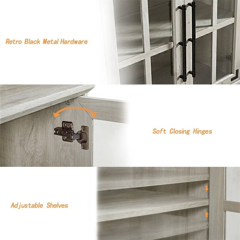 Coffee Bar Storage Cabinet - 16"D x 32"W x 32"H