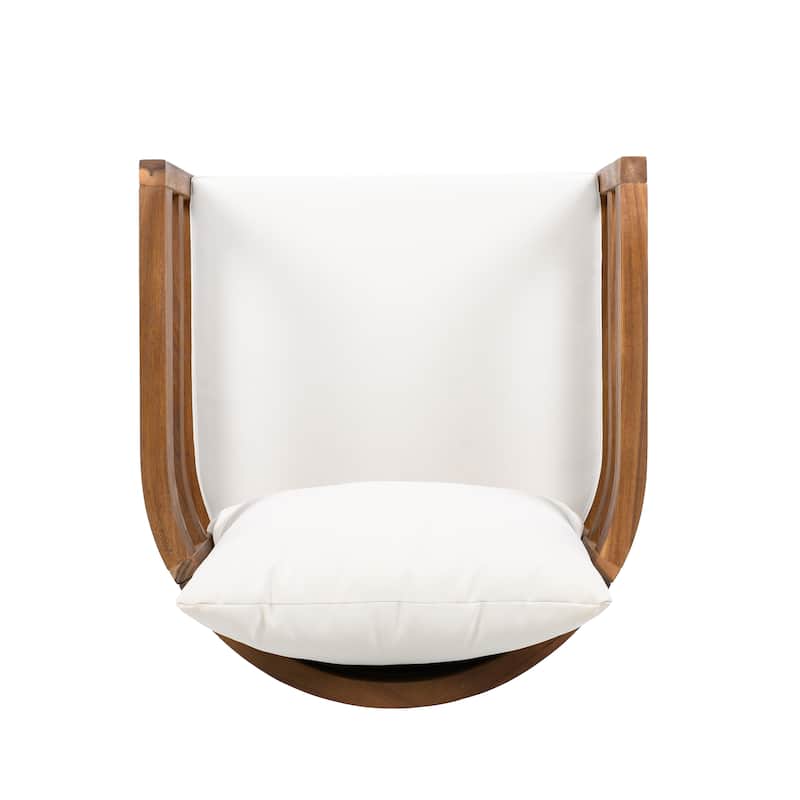 Christopher Knight Home - Raventon Outdoor Acacia Wood Extendable 7-Piece Patio Dining Set with Cushioned Chairs