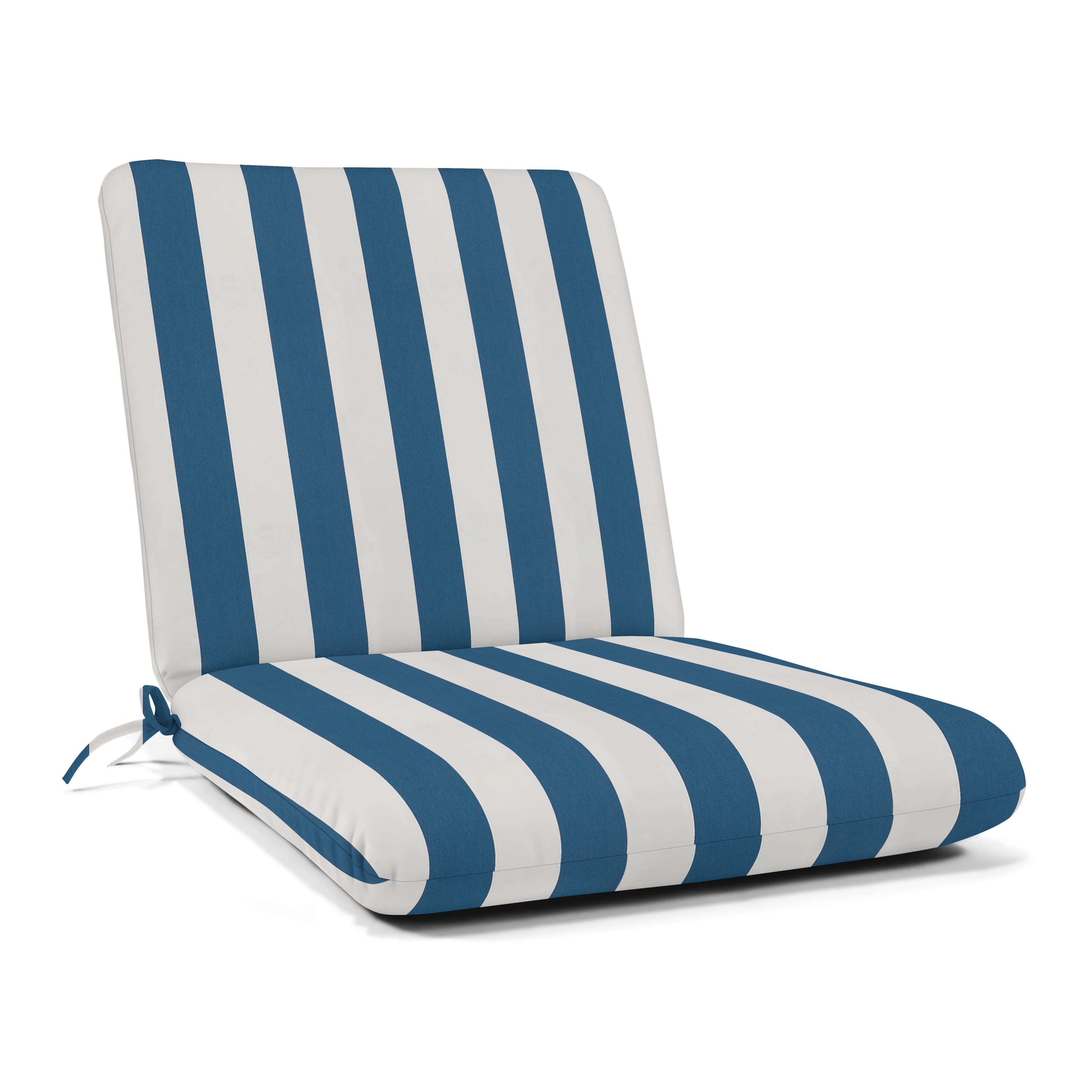 Sunbrella® Stripe Fabric 1-Piece Indoor/Outdoor Club Chair Cushion, 22