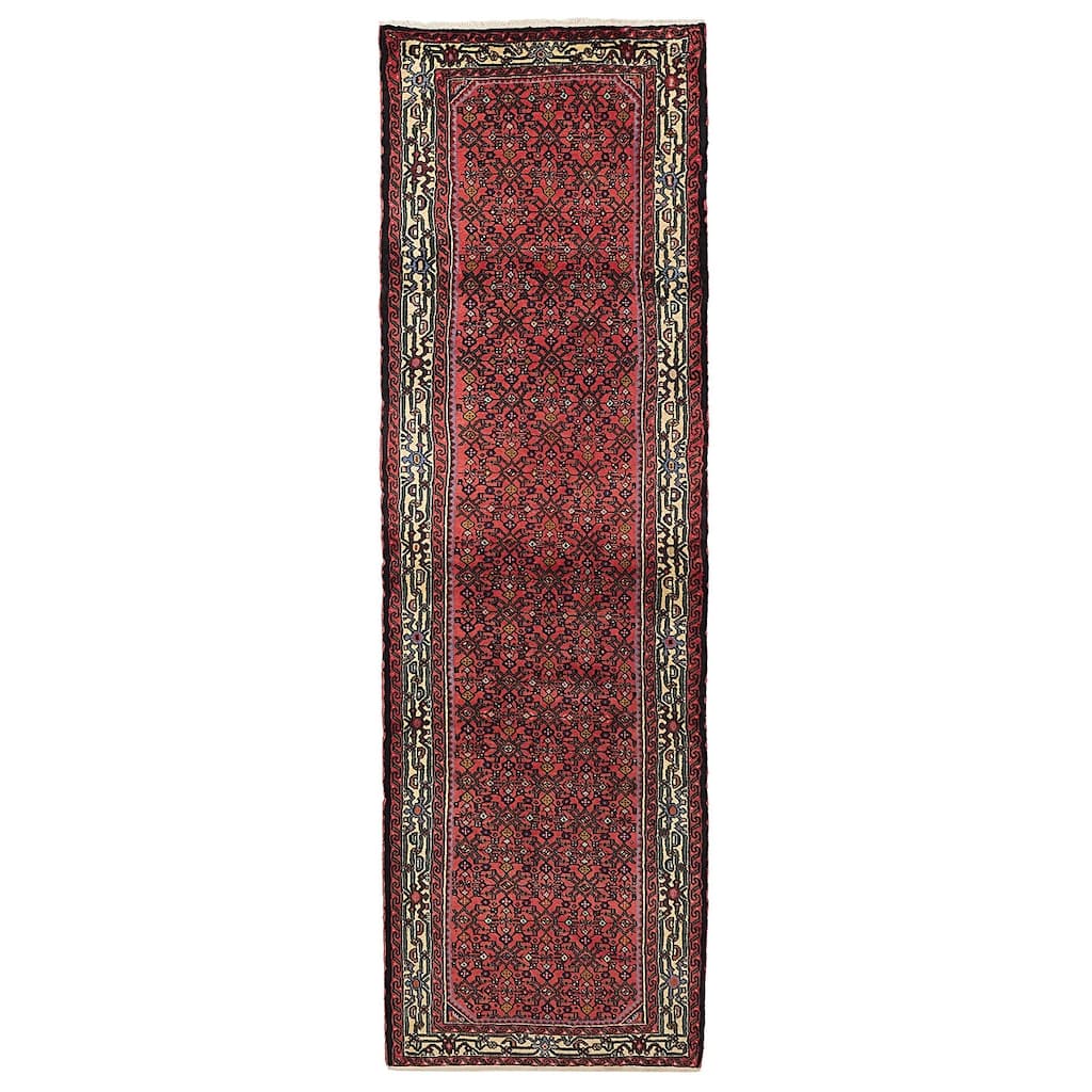 ECARPETGALLERY Hand-knotted Andelz Red Wool Rug - 2'8 x 9'2