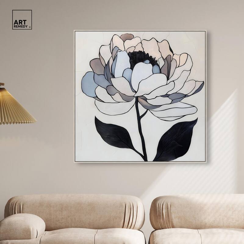 Gray Scale Flower II Canvas by Art Remedy