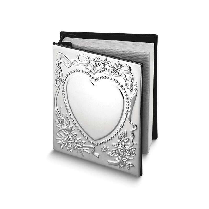 Curata Chrome-Plated Sweetheart (Holds 100- 4x6 Photos) Album