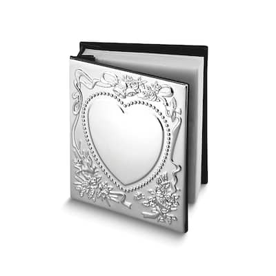 Curata Chrome-Plated Sweetheart (Holds 100- 4x6 Photos) Album