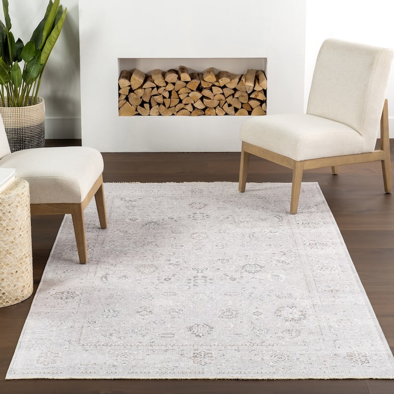 Nuloom Ayleen SpinClean Traditional Machine Washable Area Rug