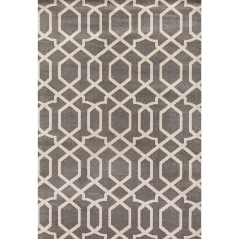 World Rug Gallery Contemporary Trellis Design Soft Indoor Area Rug