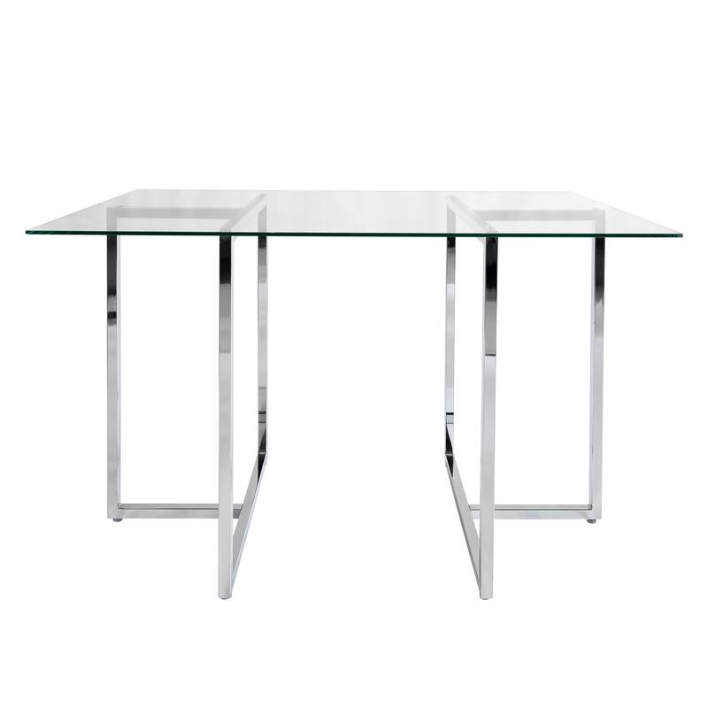 Legend 29x48-Inch Rectangular Dining Table with Chromed Steel Base