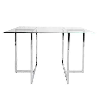 Legend 29x48-Inch Rectangular Dining Table with Chromed Steel Base
