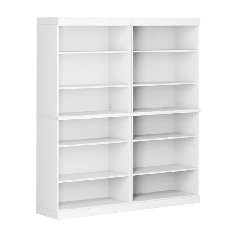 Palace Imports 100% Solid Wood 12-Shelf Bookcase, Adjustable Shelves, 64" Wide, 71.5" Tall