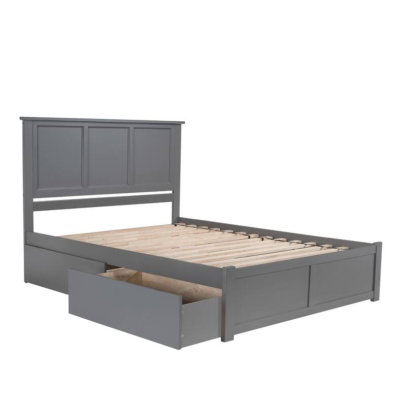 Platform Bed with Drawers - Modern Storage Bed Frame & Turbo Charger