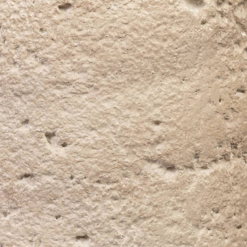 Rokka Drum Concrete Side Table with Stone Texture