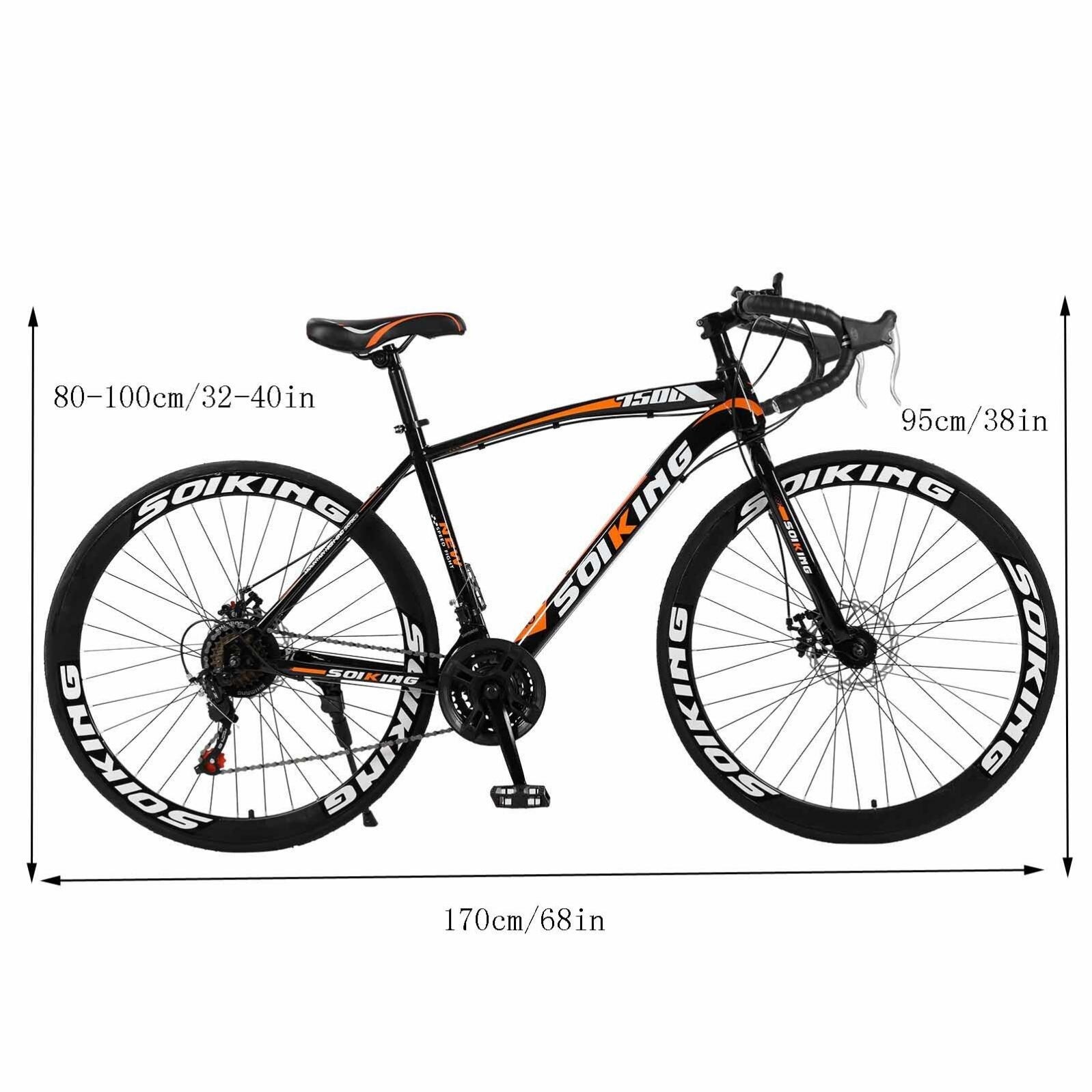 High Carbon Steel Road Bike 700C Wheels For Men And Women 21 Speed