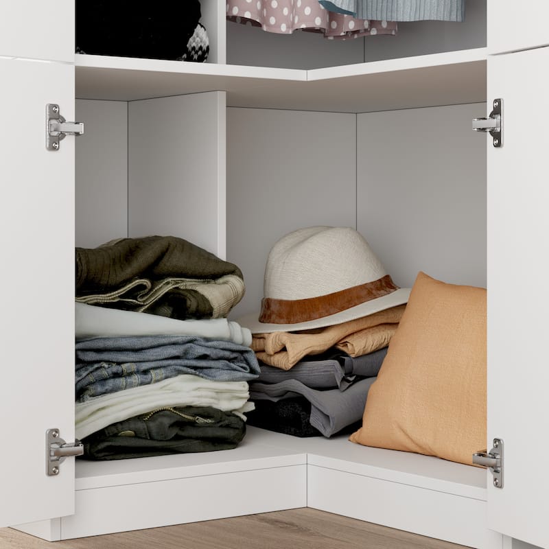 93.9"H/74.2"H Armoires Wardrobe Closet Cabinet Hanging Drawers Storage