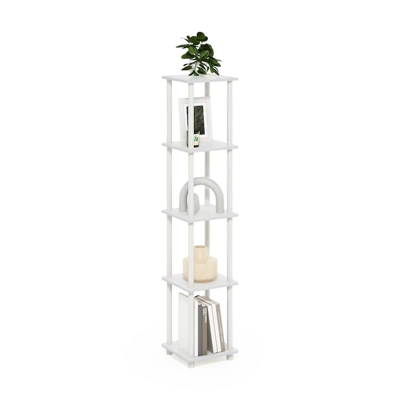 Furinno Turn-N-Tube 5-Tier Corner Square Rack Display Shelf