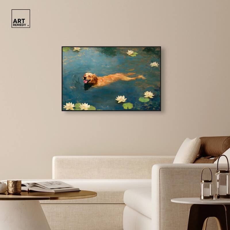 Pond Pup II Canvas by Art Remedy