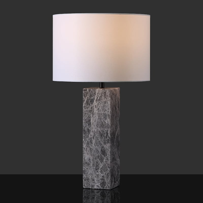 SAFAVIEH Couture Poloma Square Marble Table Lamp - 16"W x 16"D x 27"H