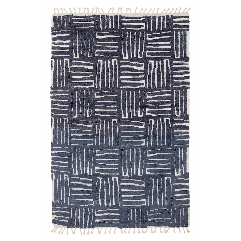 Tangier Navy Rug 5'0" x 7'9" - 5'0 x 7'9 - Dark Navy - 5'0 x 7'9