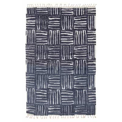 Tangier Navy Rug 5'0" x 7'9" - 5'0 x 7'9
