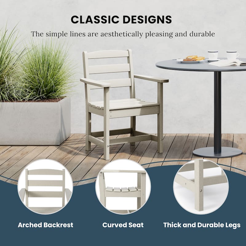 Polytrends Shoreside 5-Piece Arm Chair Dining Set